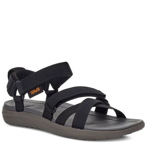 Teva Black Sanborn Mia Outdoor Hiking Sandals Size 8